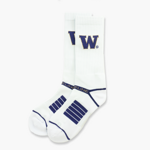 Washington Huskies White Strideline Socks
