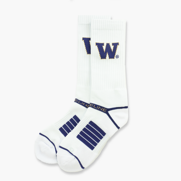 Washington Huskies White Strideline Socks