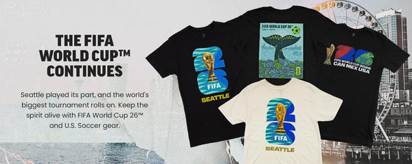 The FIFA World Cup™ Continues
Seattle played its part, and the world's biggest tournament rolls on. Keep the spirit alive with FIFA World Cup 26™ and U.S. Soccer gear. Shop Now.