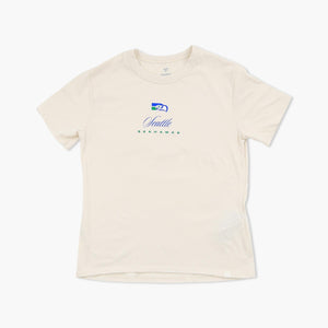 Seattle Seahawks Women's Legacy Script Cream T-Shirt