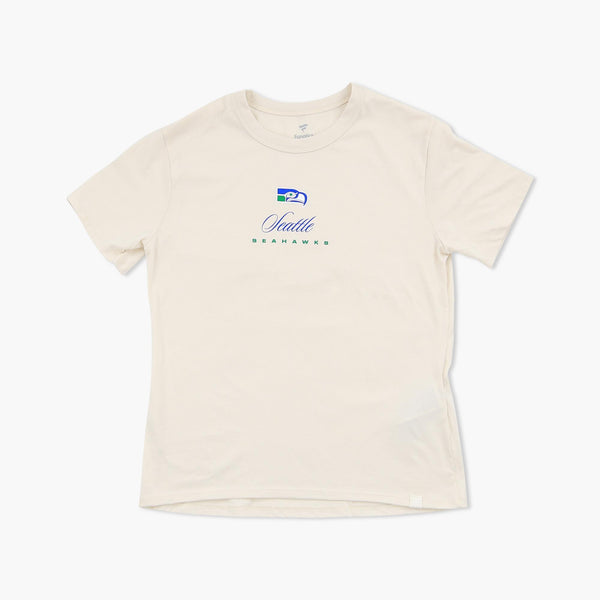 Seattle Seahawks Women's Legacy Script Cream T-Shirt