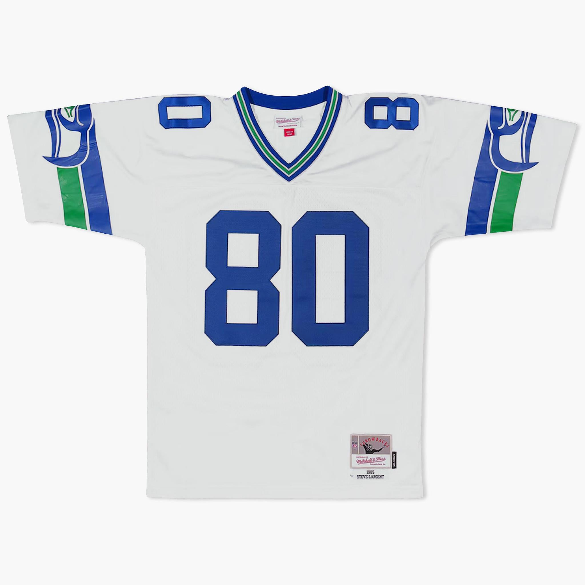 Seattle Seahawks Away White Steve Largent Jersey – Simply Seattle