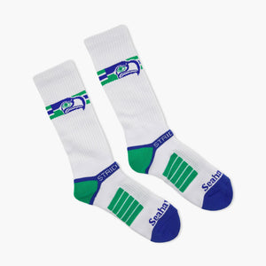 Seattle Seahawks White Throwback Socks
