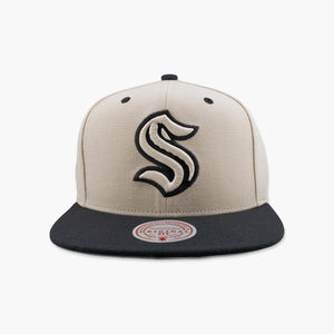 Seattle Kraken Cream and Black Two-Tone Snapback