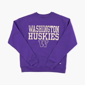 Washington Huskies Campus Stack Foundation Purple Crewneck