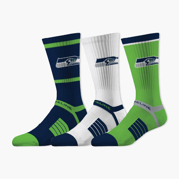 Seattle Seahawks 3-Pack Strideline Premium Knit Socks