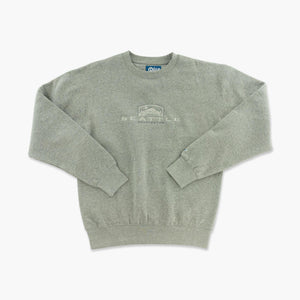 Seattle Caliche Mt. Rainier Heather Grey Embroidered Crewneck