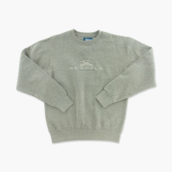 Seattle Caliche Mt. Rainier Embroidered Crewneck