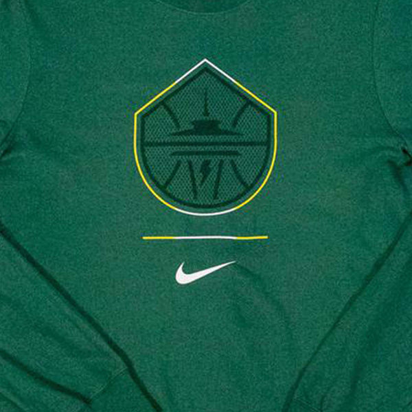 Seattle Storm Forest Green Silhouette Long Sleeve T-Shirt