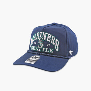Seattle Mariners Navy Break Wood Hitch Snapback
