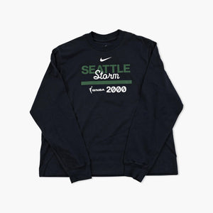 Seattle Storm Black Cursive Script Women's Boxy Long-Sleeve T-Shirt