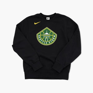 Seattle Storm Black Nike Primary Logo Fleece Crewneck