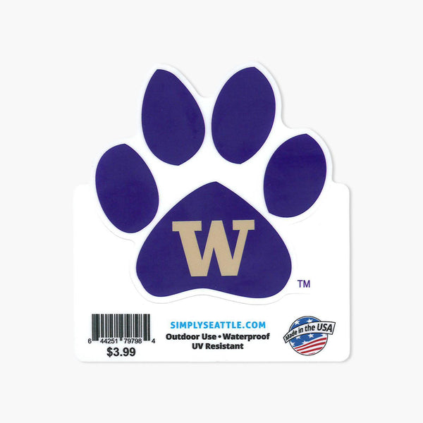 Washington Huskies Paw Print Sticker