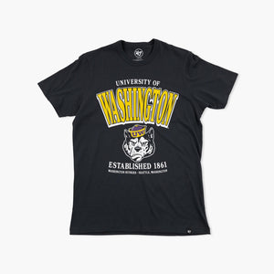 Washington Huskies Black Checkdown Franklin T-Shirt