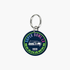 Seattle Seahawks Super Bowl LX NFC Champions Acrylic Key Ring