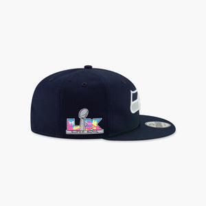 Men's New Era College Navy Seattle Seahawks Super Bowl LX Side Patch 9FIFTY Snapback