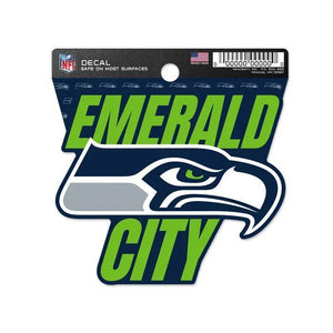 Seattle Seahawks Emerald City 3"x4" Clean Cut Decal