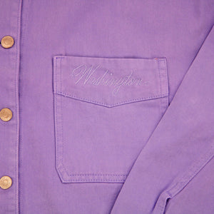 Washington Huskies Women's Lavender Embroidered Canvas Jacket