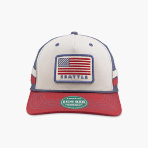 Contender Stone/Cardinal/Slate Blue Seattle Trucker Hat