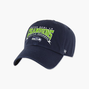 Seattle Seahawks Triumph Super Bowl LX Champions Navy Clean Up Hat