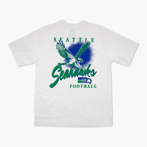 Seattle Seahawks White Throwback KO Illustrated Foundation T-Shirt