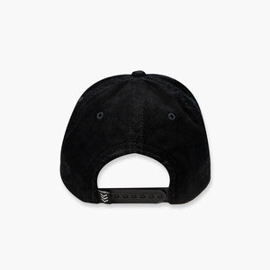Black Seattle Corduroy Script Retro Crown Snapback