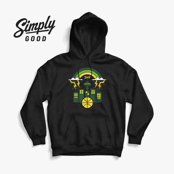 Storming Buckets Black Hoodie