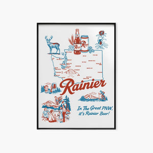 Rainier Beer Heritage Poster Print - 18" x 24", Unframed