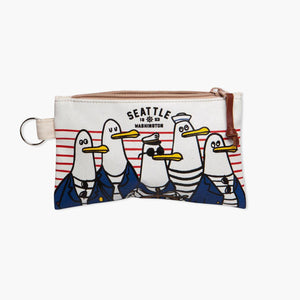 Chalo Seattle Yachtsmen Red Stripes Mini Pouch