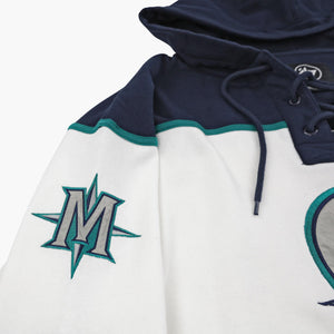 Seattle Mariners Vintage Tri-Color Lacer Hoodie
