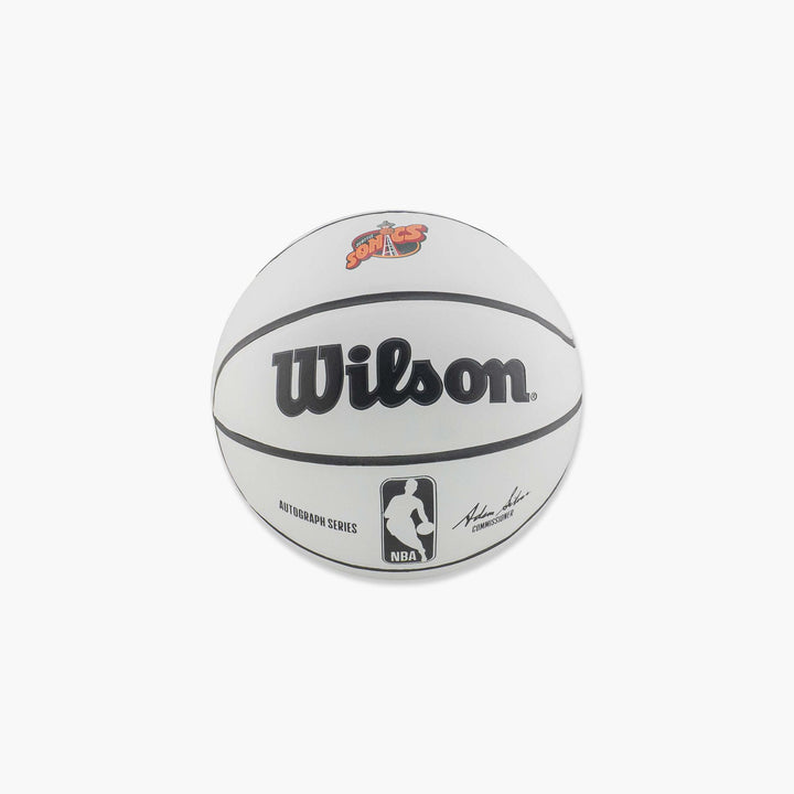 Seattle SuperSonics Space Needle Logo Autograph Mini Basketball