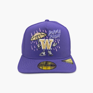 Washington Huskies Purple Cartoon Fitted Hat
