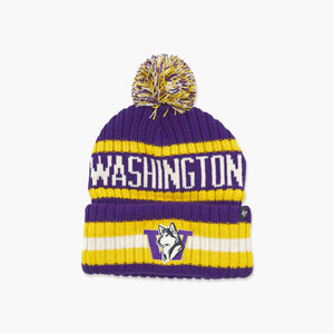 Washington Huskies Throwback Bering Cuff Pom Beanie