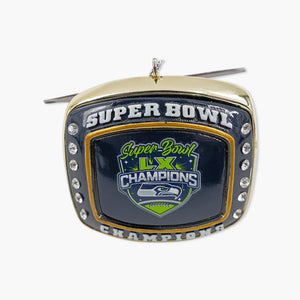 Seattle Seahawks Super Bowl LX Champions Ring Ornament