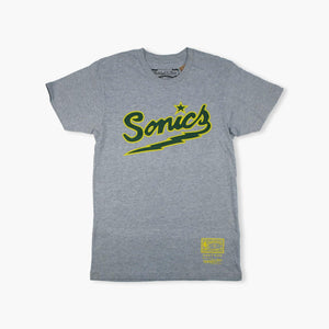 Seattle SuperSonics Grey Lightning Bolt Premium T-Shirt