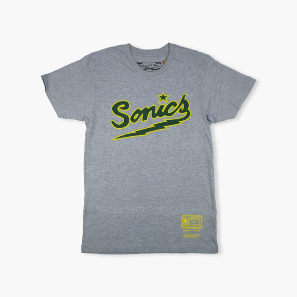 Seattle SuperSonics Grey Lightning Bolt Premium T-Shirt