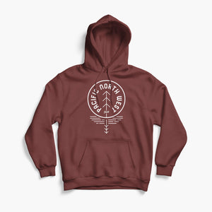 PNW Reflection Maroon Hoodie