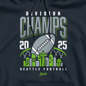 Northwest Royalty 2025 Division Champs Seattle Football Navy Hoodie