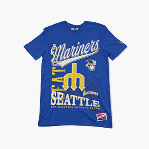 Seattle Mariners Royal Quick Pitch Throwback T-Shirt