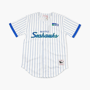Seattle Seahawks Head Coach Striped Mesh Button Front Jersey