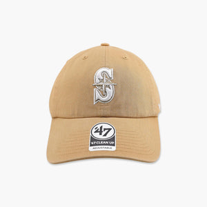 Seattle Mariners Khaki Clean Up Adjustable Hat