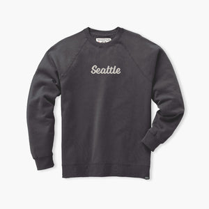 Seattle Black Hometown Embroidered Crewneck