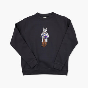 Washington Huskies Black Med Student CrewDawg Embroidered Crewneck