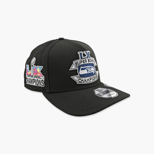 Seattle Seahawks Black Super Bowl LX Champions Wings of Victory A-Frame Hat