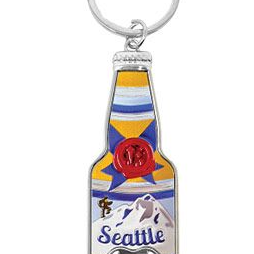 Seattle Beer Bottle B/O Foil Keychain
