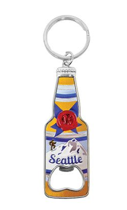 Seattle Beer Bottle B/O Foil Keychain