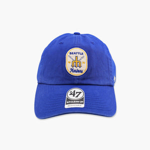 Seattle Mariners Royal Crosspatch Clean Up Adjustable Hat