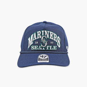 Seattle Mariners Navy Break Wood Hitch Snapback