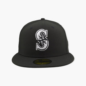 Seattle Mariners Dark Seas Black Fitted Hat