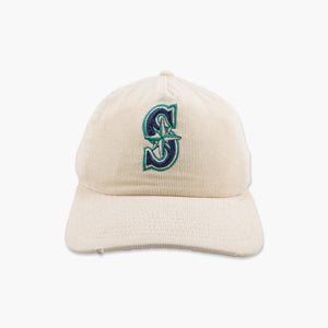 Seattle Mariners Cream Corduroy Unstructured Snapback